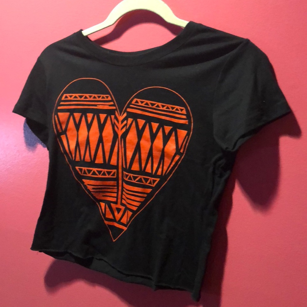 Small heart crop top